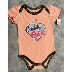 NEW! NWT Mossy Oak Hunting Baby Toddler Girl Onesie Bodysuit, Size 18 months
